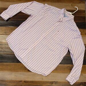 American Eagle Outfitters Pink Striped Long Sleeve Button Down Men's Size XXL